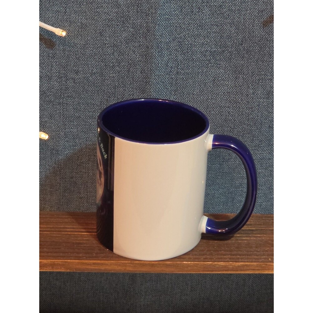 Love You To The Moon Ceramic Coffee Mug Navy Two-Tone New - Picture 15 of 16